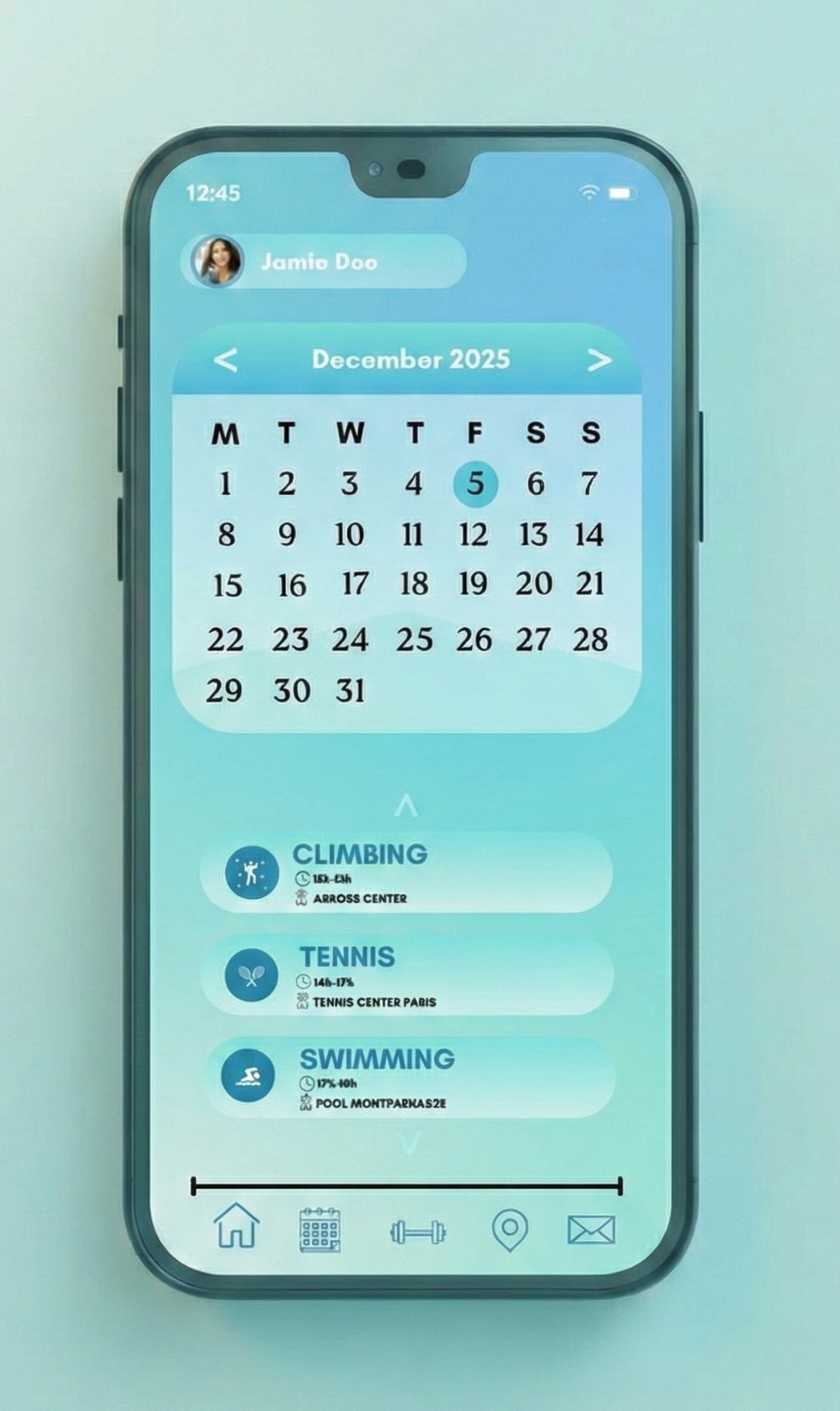 ActiveNest App Interface showing parallel schedules